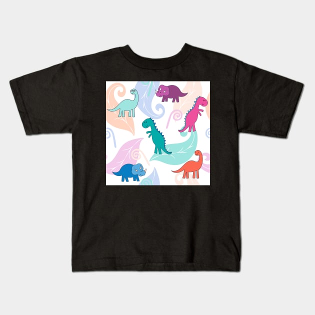 Cute Dinosaurs Kids T-Shirt by tandre